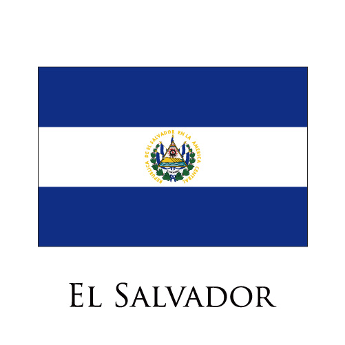 El Salvador flag logo cricut iron on